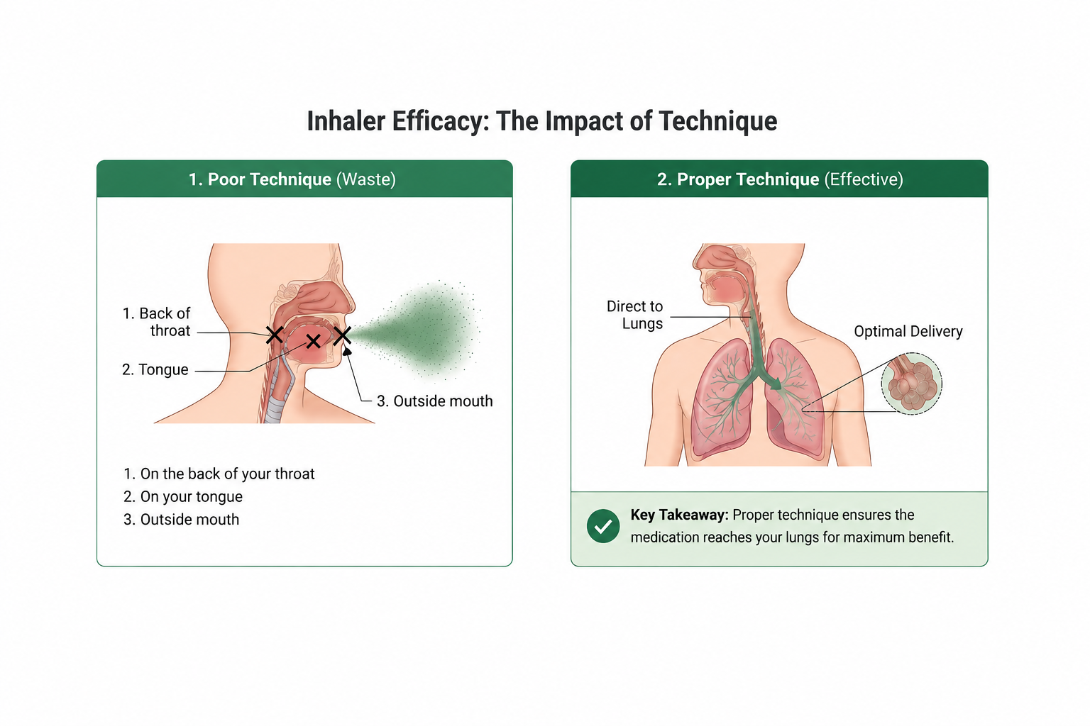 Inhaler technique visual